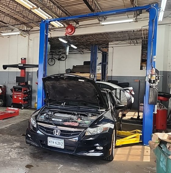 car in shop - interior of shop